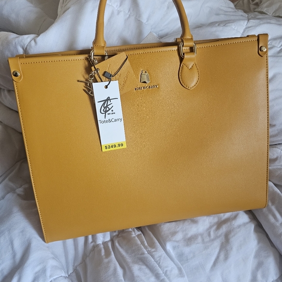 Mustard Tote and Carry Large Tote bag - Picture 3 of 6